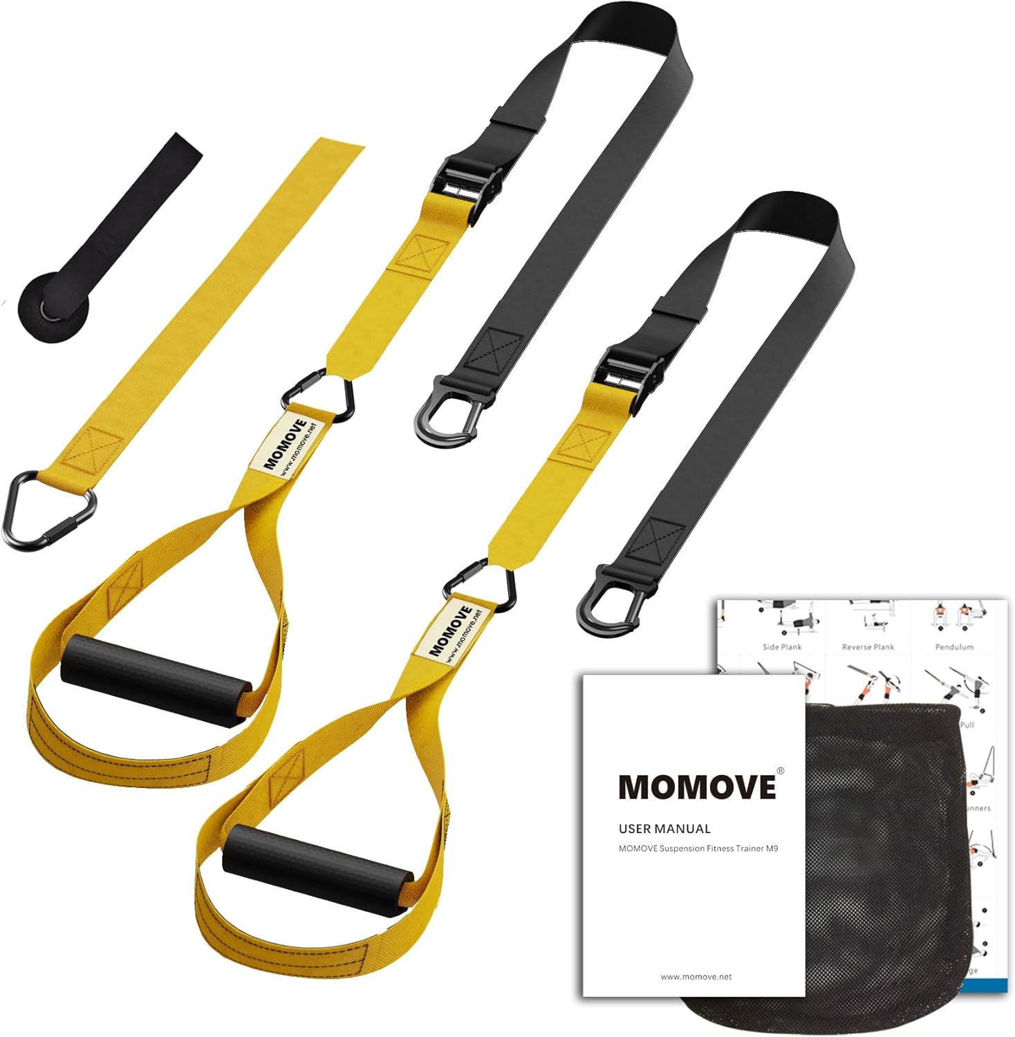 Bodyweight Resistance Straps for Home Fitness, Full-Body Workout Training Kit for Strength, Powerlifting, and Core Exercise