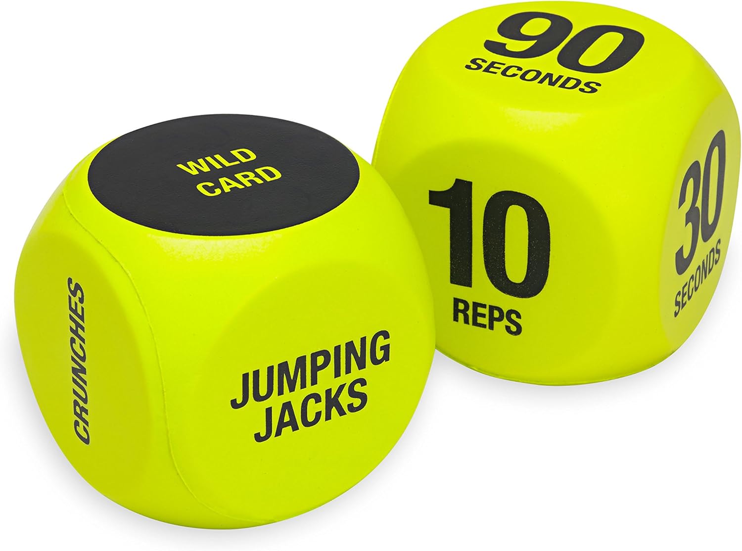 SPRI Exercise Dice (6-Sided) – Game for Group Fitness & Exercise Classes – Includes Push Ups, Squats, Lunges, Jumping Jacks, Crunches & Wildcard (Includes Carrying Bag)