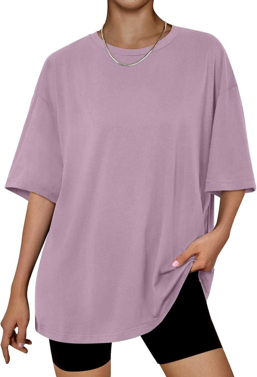 Trendy Queen Womens Oversized Summer T Shirts Business Casual Dressy Tops Beach Vacation Clothes Spring Fashion 2025