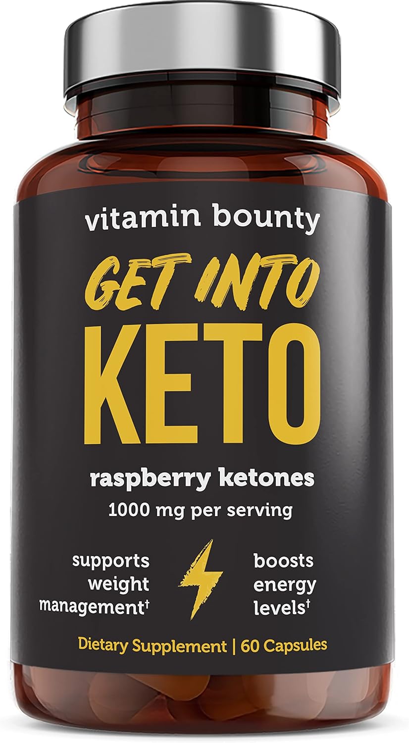 Vitamin Bounty Get Into Keto Pills – Premium Raspberry Ketones, Promotes Ketosis for Women and Men, Supports Keto Diet, Green Tea, Boosts Energy, Non-GMO – 60 Capsules