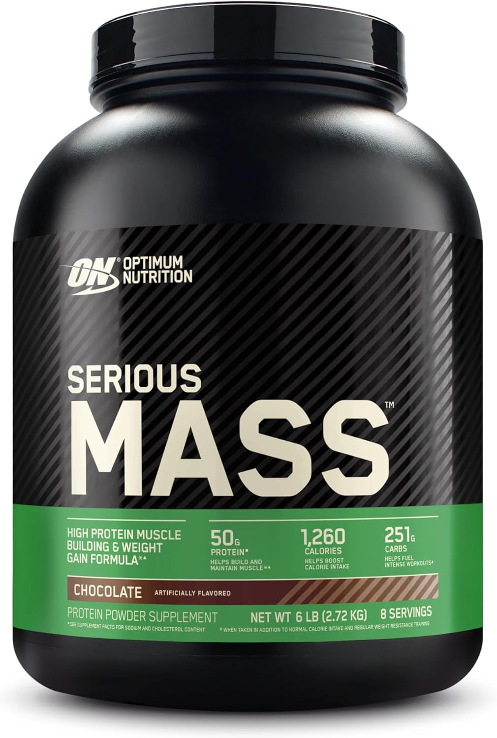 Optimum Nutrition Serious Mass, Weight Gainer Protein Powder, Mass Gainer, Vitamin C and Zinc for Immune Support, Creatine, Chocolate, 6 Pound (Packaging May Vary)