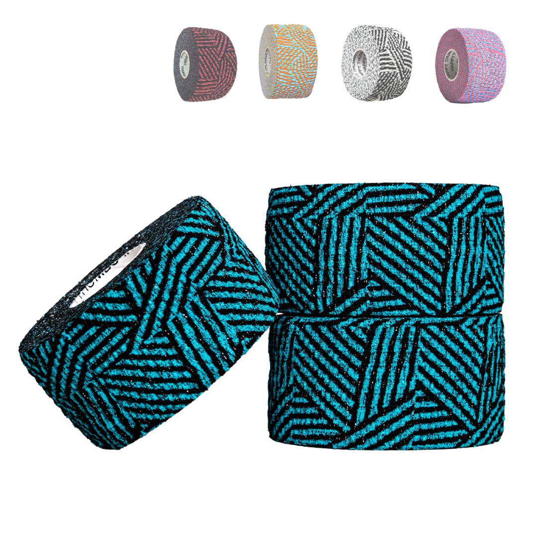 Gym & Hook Grip Tape – Thumb & Finger Protection – for Cross Training, Weightlifting, Gymnastics & More – Stretchy Adhesive Athletic Weightlifting Tape – 24 ft Long 3 Pack