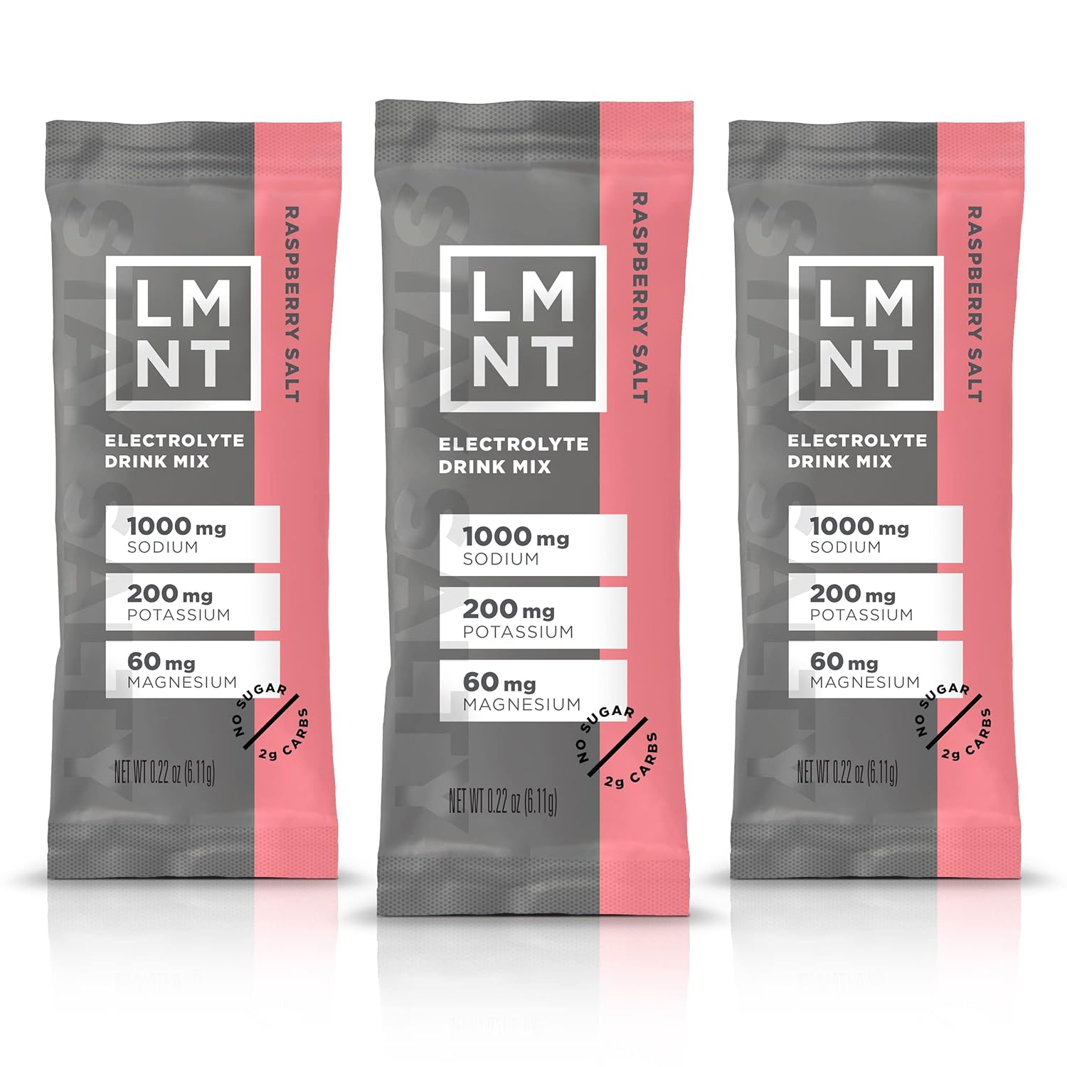 LMNT Zero Sugar Electrolytes – Raspberry Salt | Drink Mix | 30-Count
