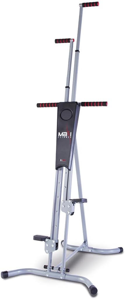 MaxiClimber 2.0 Vertical Climber ERS (Elastic Resistance System) – Easy to Assemble, Folding Exercise Machine Combines Cardio & Strength Training for a Low Impact, Full Body Workout – Free Fitness App