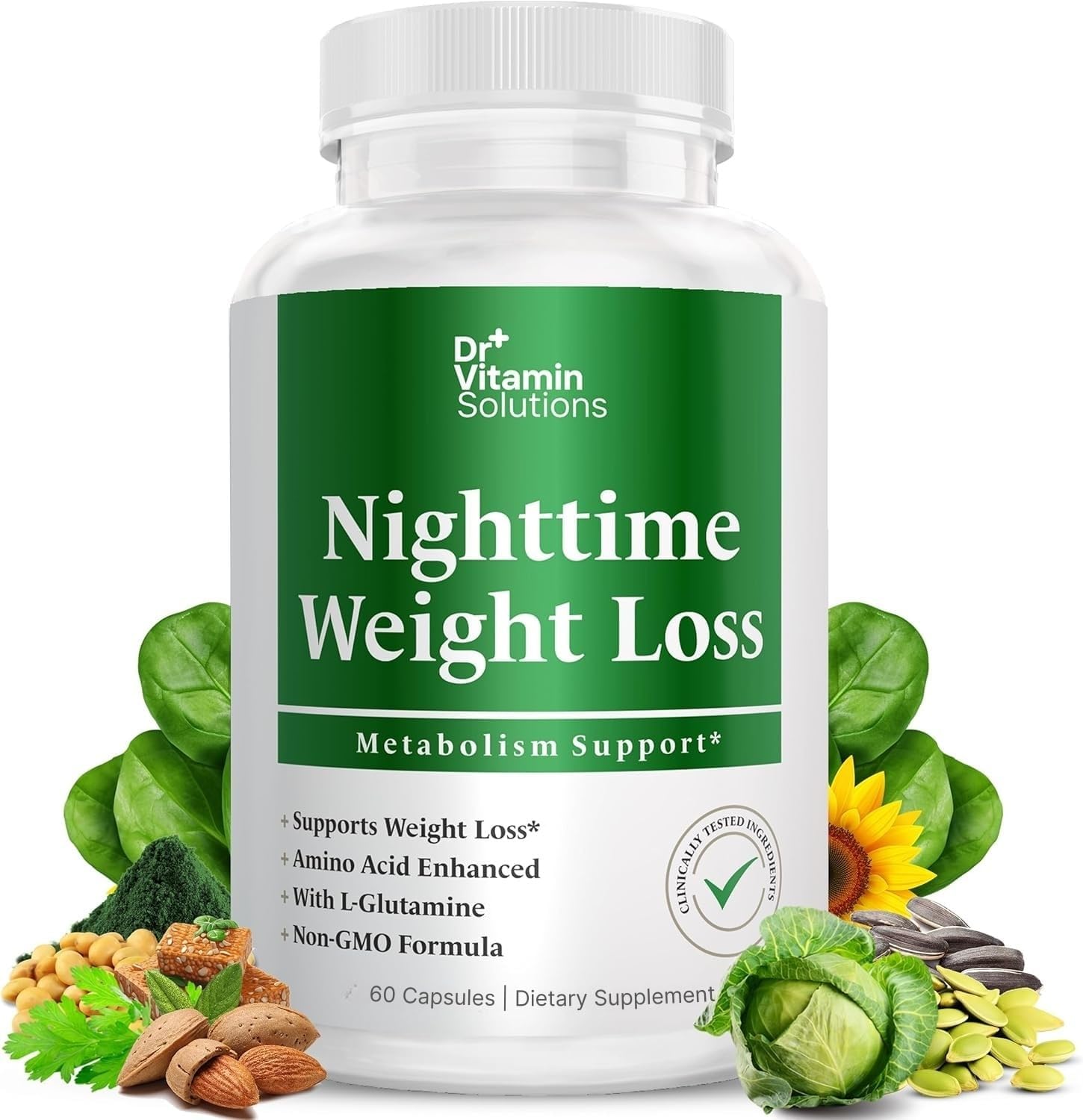 DR VITAMIN SOLUTIONS Nighttime Fat Burner Supplements – Appetite Suppressants for Weight Loss – Night-Time Fat Burner for Women and Men Supporting Sleep & Relaxation – Weight Loss Pills – 60 Capsules