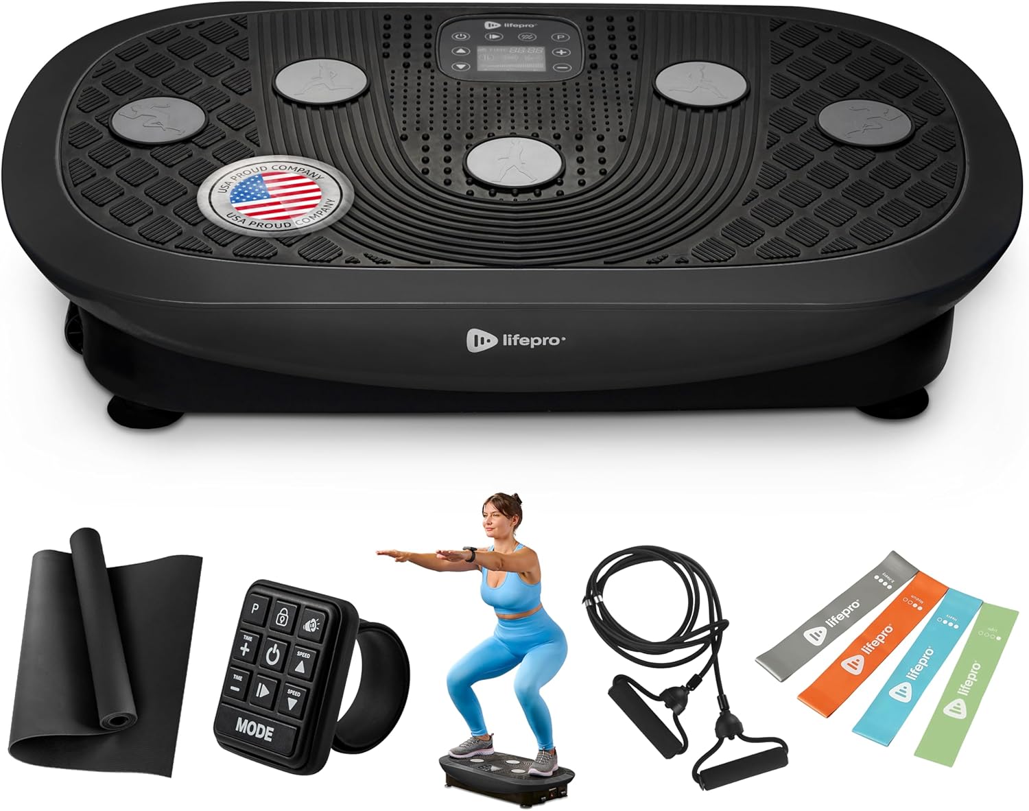 Lifepro Vibration Plate Machines – Full Body Workout, Recovery & Lymphatic Drainage with 4D Motion, Silent Operation, Joint Support, & Triple Motor Technology for Circulation, Fat Burn & Toning