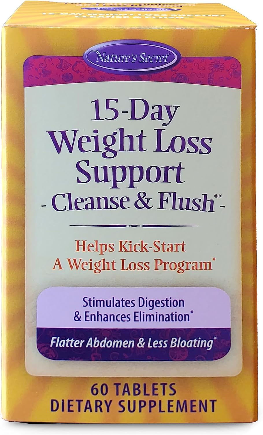 Nature’s Secret 15-Day Weight Loss Support & Natural Energy Boost – Cleanse & Flush Stimulates Digestion, Enhances Toxin Elimination & Reduced Bloating with Healing Herbs & Probiotics – 60 Tablets
