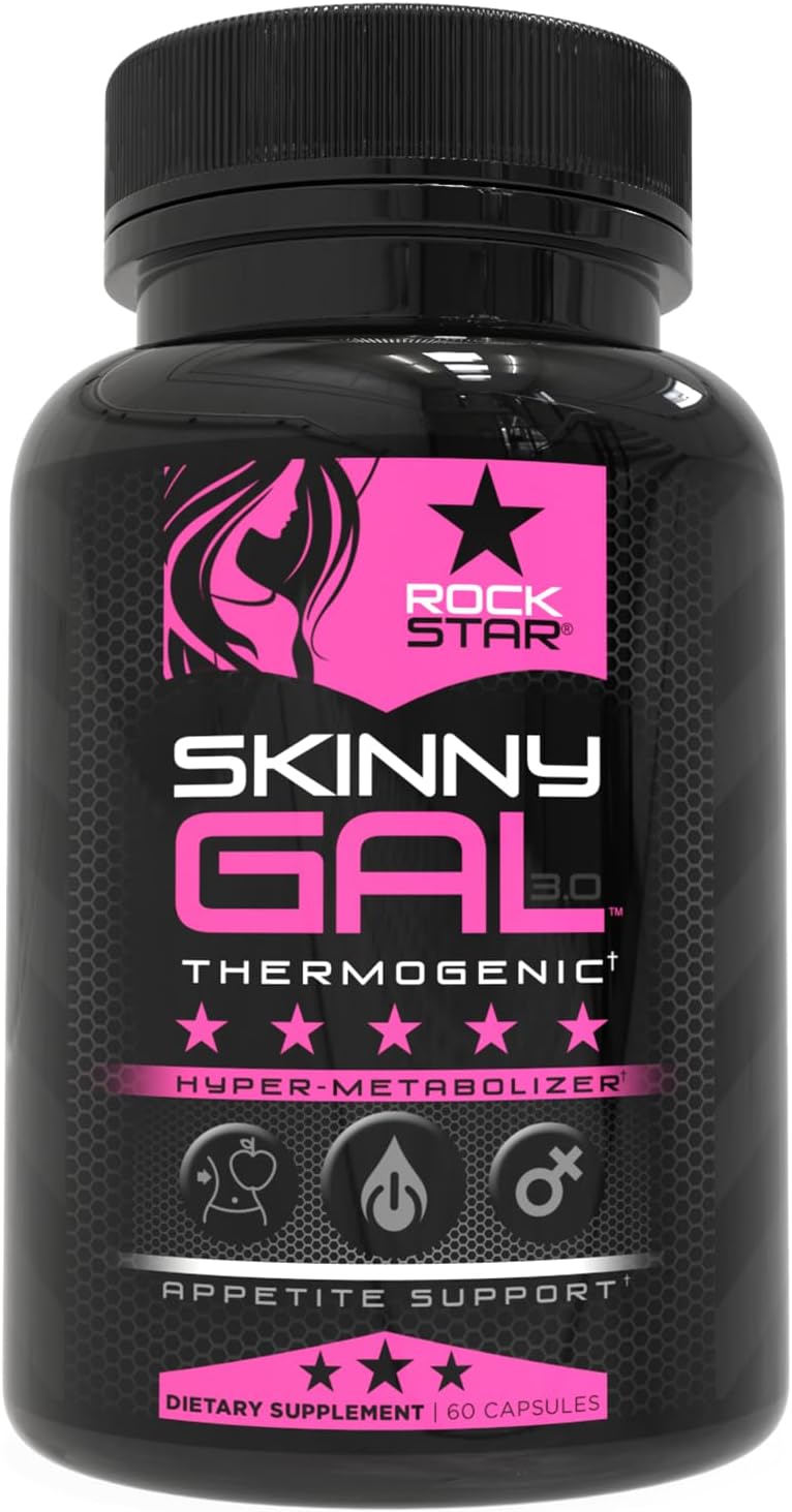 Weight Loss Pills for Women – Rockstar Skinny Gal Thermogenic Fat Burner, Fast-Acting Appetite Suppressant & Metabolism Booster, Max Strength, Keto Friendly