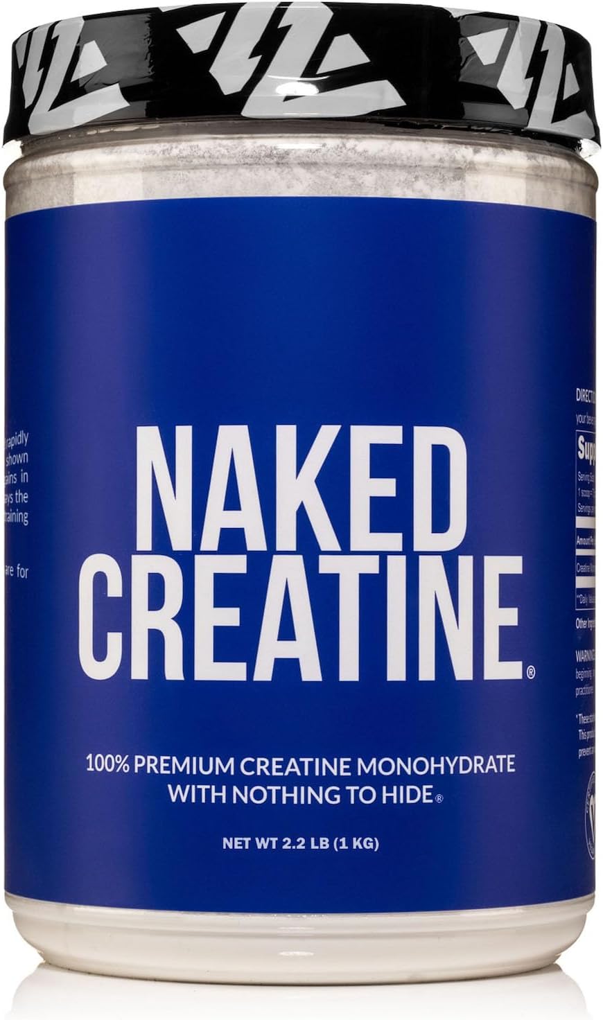 NAKED Pure Micronized Creatine Monohydrate – 200 Servings, 1,000g Bulk – Vegan, Non-GMO, Gluten & Soy Free – Muscle Building, Strength Training, Gym & Fitness Supplement