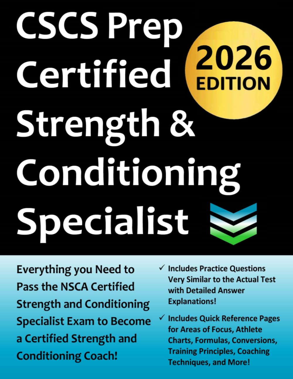 CSCS Certified Strength & Conditioning Specialist Exam Prep: Study Guide that highlights the knowledge required to pass the CSCS Exam to become a Certified Strength & Conditioning Coach.