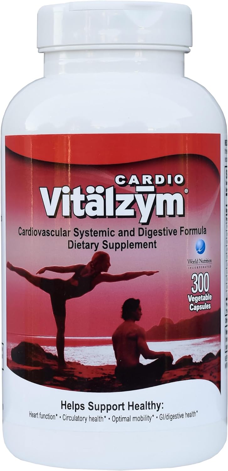 Cardio Proteolytic Systemic Enzymes with Serrapeptase, Nattokinase Plus CoQ10 (300 Capsules)