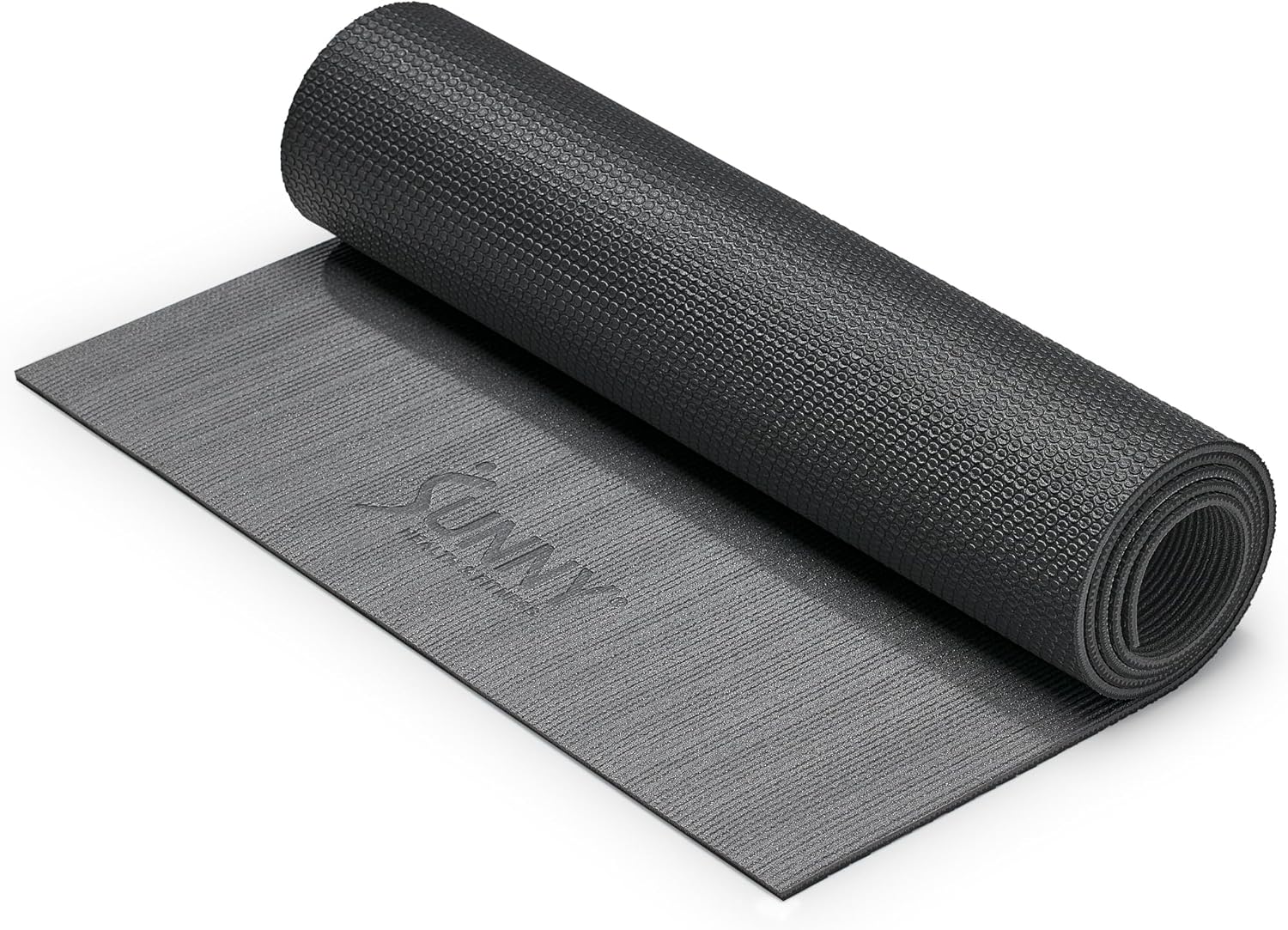 Sunny Health & Fitness Non-Slip Yoga Mat – Durable, Anti-Tear, Lightweight, Cushioned Support for Yoga, Pilates, Stretching Exercises, Meditation and Floor Workouts | Multiple Sizes & Colors