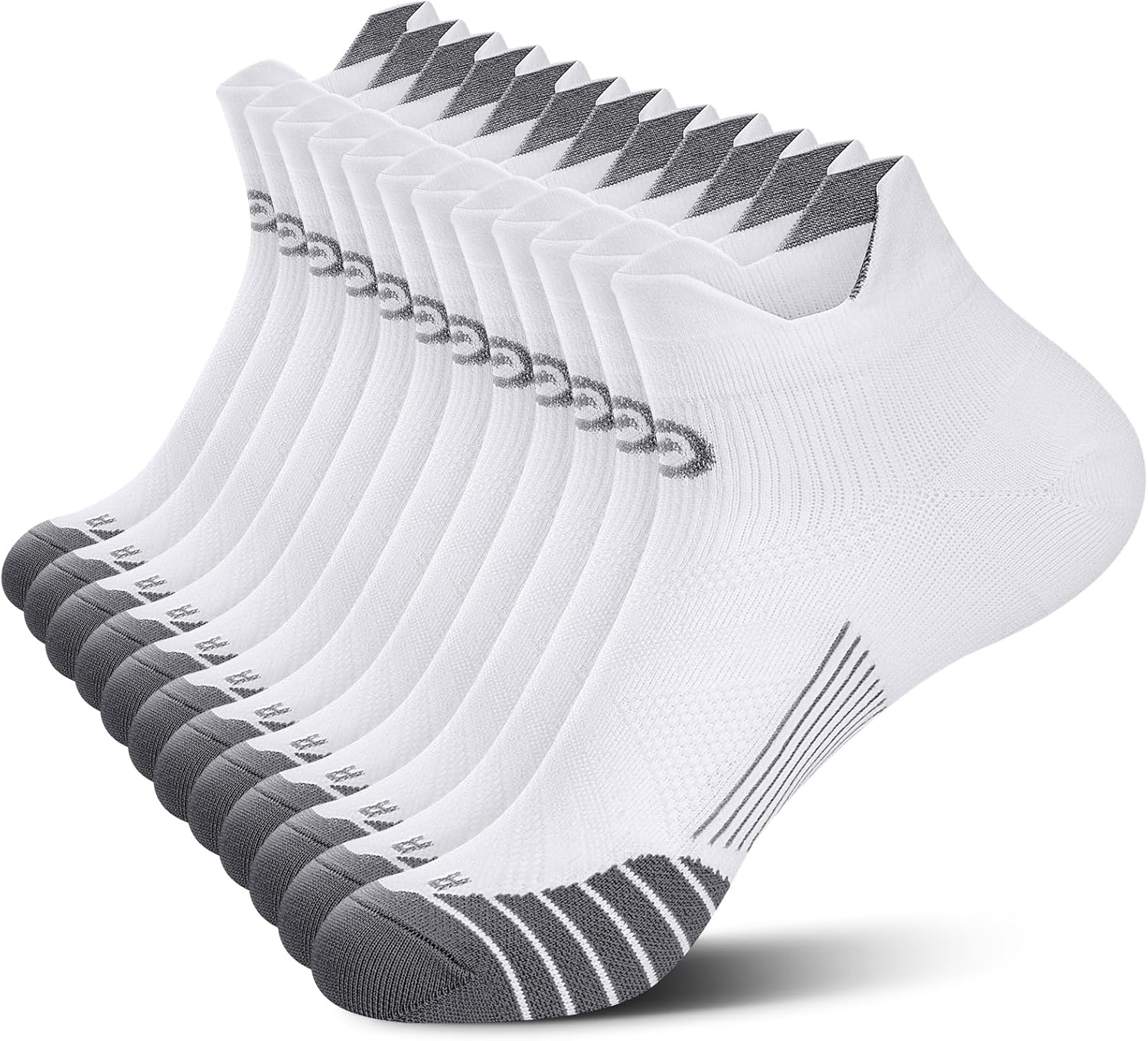 PAPLUS Ankle Compression Sock for Men and Women 2/4/6 Pairs, Low Cut Compression Running Sock with Ankle Support