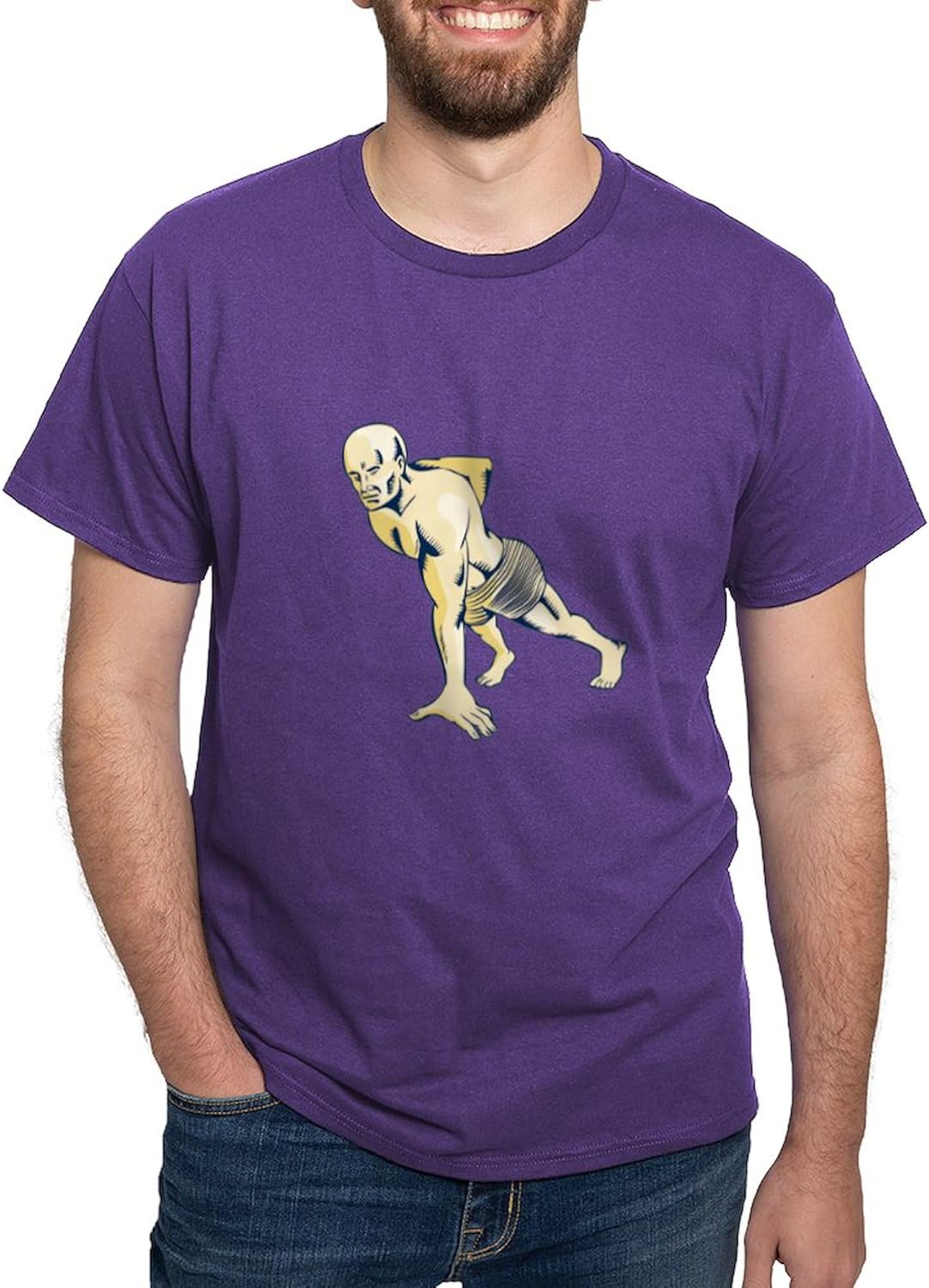 CafePress High Intensity Interval Training Push Up Etching T Men’s 100% Cotton, Classic Graphic Dark T-Shirt